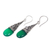 Onyx and rainbow moonstone dangle earrings, 'Bali Tradition' - Sterling Silver and Green Onyx Earrings (image 2b) thumbail