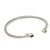 Peridot cuff bracelet, 'Bali Swirl' - Fair Trade Women's Sterling Silver and Peridot Bracelet