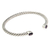 Amethyst-Manschettenarmband, 'Bali Swirl' - Handgefertigtes Manschettenarmband aus Sterlingsilber und Amethyst
