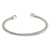 Amethyst cuff bracelet, 'Bali Swirl' - Hand Made Sterling Silver and Amethyst Cuff Bracelet (image 2b) thumbail