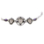 Cow bone and amethyst link bracelet, 'Noble Serenity' - Sterling Silver and Cow Bone Link Bracelet (image 2a) thumbail