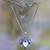 Cow bone and amethyst pendant necklace, 'Queen of Java' - Amethyst and Cow Bone Pendant Necklace (image 2b) thumbail