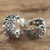 Sterling silver half hoop earrings, 'Swirling' - Sterling Silver Half Hoop Earrings (image 2) thumbail