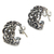 Sterling silver half hoop earrings, 'Swirling' - Sterling Silver Half Hoop Earrings thumbail