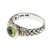 anillo de peridoto con una sola piedra - Anillo de Plata de Ley y Peridoto