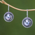 Cultured pearl drop earrings, 'Lilac Moon Halo' - Lavender and Silver Cultured Pearl Drop Earrings (image 2) thumbail