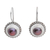 Cultured pearl drop earrings, 'Lilac Moon Halo' - Lavender and Silver Cultured Pearl Drop Earrings