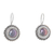 Cultured pearl drop earrings, 'Lilac Moon Halo' - Lavender and Silver Cultured Pearl Drop Earrings (image 2b) thumbail