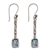 Blue topaz dangle earrings, 'Cool Lagoon' - Unique Modern Sterling Silver and Blue Topaz Earrings