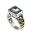 Gold accent blue topaz solitaire ring, 'Bali Sky' - Gold accent blue topaz solitaire ring thumbail