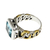 Gold accent blue topaz solitaire ring, 'Bali Sky' - Gold accent blue topaz solitaire ring (image 2b) thumbail