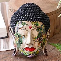 Wood mask, 'Natural Harmony of Buddha' - Wood mask