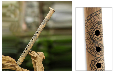 Bamboo flute, 'Dragon King' - Bamboo flute