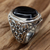 Men's onyx ring, 'Song of the Night' - Men's Handmade Sterling Silver and Onyx Ring (image 2) thumbail