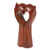 Wood sculpture, 'Faithful Heart' - Hand Crafted Romantic Sculpture (image 2c) thumbail