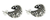 Sterling silver half-hoop earrings, 'Loyal Love' - Unique Floral Sterling Silver Half Hoop Earrings (image 2a) thumbail