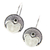 Peridot drop earrings, 'Royal Lady' - Artisan Crafted Sterling Silver and Bone Earrings (image 2b) thumbail