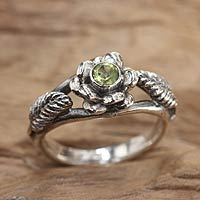 Featured review for Peridot flower ring, Anemone Blossom
