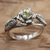 Peridot flower ring, 'Anemone Blossom' - Peridot flower ring (image 2) thumbail
