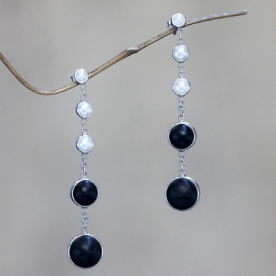 Aretes colgantes de perlas cultivadas - Aretes colgantes de perlas cultivadas