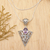 Amethyst pendant necklace, 'Love's Arrow' - Amethyst and Sterling Silver Pendant Necklace