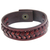 Leather bracelet, 'Red Kingdom Warrior' - Leather bracelet (image 2a) thumbail