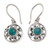 Sterling silver flower earrings, 'Frangipani Glam' - Unique Floral Sterling Silver Dangle Earrings