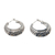 Gold accent hoop earrings, 'Jasmine Moon' - Hand Crafted Indonesian Sterling Silver Hoop Earrings (image 2a) thumbail