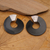 Ohrringe mit Knöpfen aus Büffelhorn - Ohrringe mit Knöpfen aus Büffelhorn