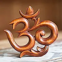 Featured review for Wood relief panel, Sacred Om