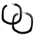 Buffalo horn hoop earrings, 'Borneo Mysteries' - Modern Horn Hoop Earrings (image 2b) thumbail