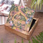 Wood jewelry box, 'Tropical Birds' - Wood Jewelry Box