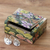 Wood jewelry box, 'Butterfly Garden' - Unique Floral Jewelry Box (image 2) thumbail