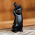 Wood sculpture, 'Black Cat Stretch' - Wood sculpture (image 2) thumbail