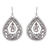 Sterling silver filigree earrings, 'Water' - Sterling silver filigree earrings thumbail
