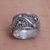 Sterling silver band ring, 'Lavish Bali' - Handcrafted Sterling Silver Band Ring from Bali (image 2b) thumbail