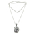 Halskette mit Amethyst-Anhänger - Handgefertigte Halskette mit Anhänger aus Silber und Amethyst