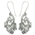 Amethyst flower earrings, 'Frangipani Arabesques' - Hand Made Floral Sterling Silver and Amethyst Earrings thumbail