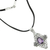 Cultured pearl and amethyst pendant necklace, 'Frangipani Queen' - Handcrafted Floral Pearl and Amethyst Silver Necklace (image 2c) thumbail
