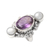 Cultured pearl and amethyst ring, 'Frangipani Queen' - Cultured pearl and amethyst ring (image 2d) thumbail