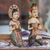 Wood sculptures, 'Bali Wedding Couple II' (pair) - Handmade Wood Sculpture (Pair)
