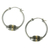 Gold accent hoop earrings, 'Lotus Seed' - Indonesian Silver Hoop Earrings (image 2a) thumbail