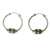Gold accent hoop earrings, 'Lotus Seed' - Indonesian Silver Hoop Earrings (image 2c) thumbail