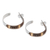 Gold accent half hoop earrings, 'Nusa Dua Sunrise' - Gold accent half hoop earrings (image 2b) thumbail