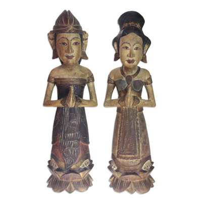 Esculturas de madera, (pareja) - Esculturas de madera (Pareja)
