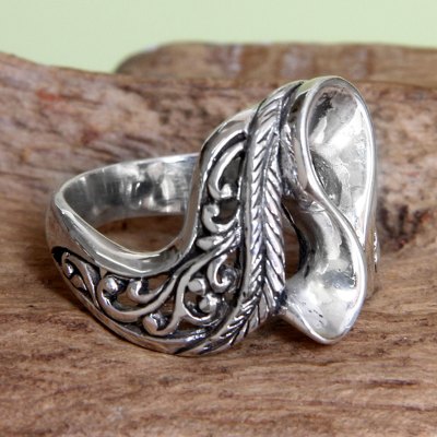 Sterling silver cocktail ring, 'Lady Wanderer' - Sterling Silver Cocktail Ring