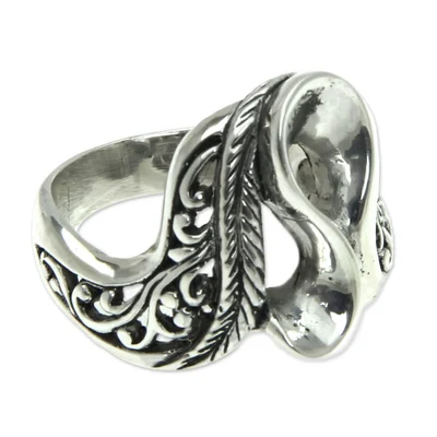 Sterling silver cocktail ring, 'Lady Wanderer' - Sterling Silver Cocktail Ring