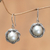 Cultured pearl flower earrings, 'Purest White' - Cultured pearl flower earrings thumbail
