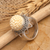 Bone flower ring, 'Seruni White' - Bone flower ring thumbail
