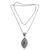 Garnet pendant necklace, 'Java Shield' - Garnet pendant necklace